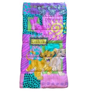 Vintage 90’s Disney The Lion King Children's Sleeping Bag Sack Mat Simba 30x55”